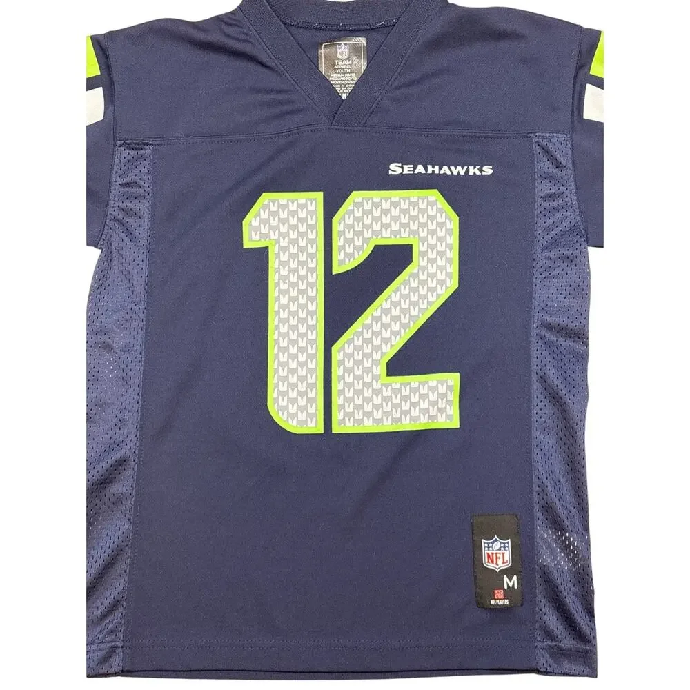 NFL team apparel Seattle Seahawks 12th fan jersey Youth Medium